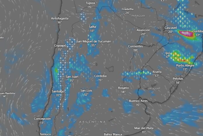 Alerta Amarilla por Tormentas y Vientos Fuertes en Varias Provincias