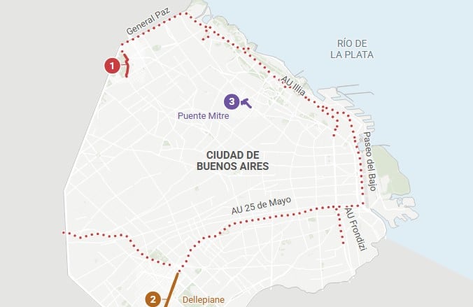 Cortes de Tránsito en Buenos Aires por el Gran Fondo de Ciclismo