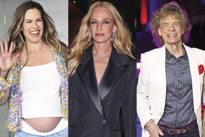 Las últimas novedades de Hilary Swank, Uma Thurman y Mick Jagger que no te puedes perder